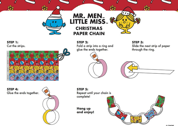 Mr. Men Little Miss Christmas Paper Chain