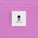 Little Miss Naughty Keyhole Art Print