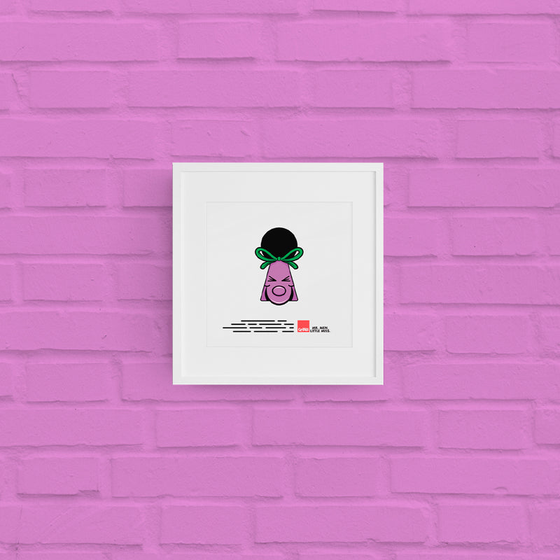 Little Miss Naughty Keyhole Art Print