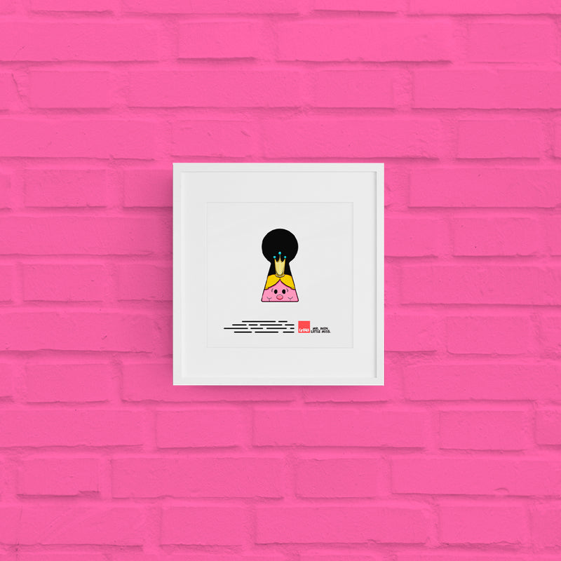 Little Miss Princess Keyhole Art Print