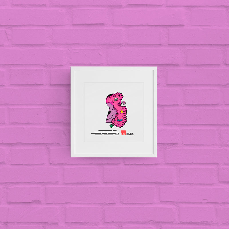 Little Miss Surprise Keyhole Art Print