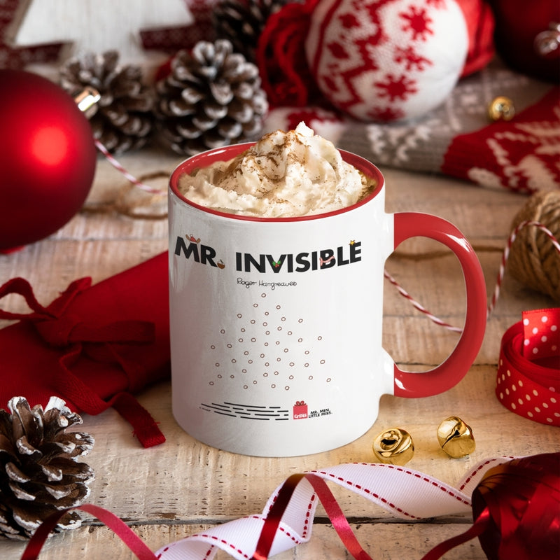 Mr. Invisible Christmas Large Porcelain Colour Handle Mug