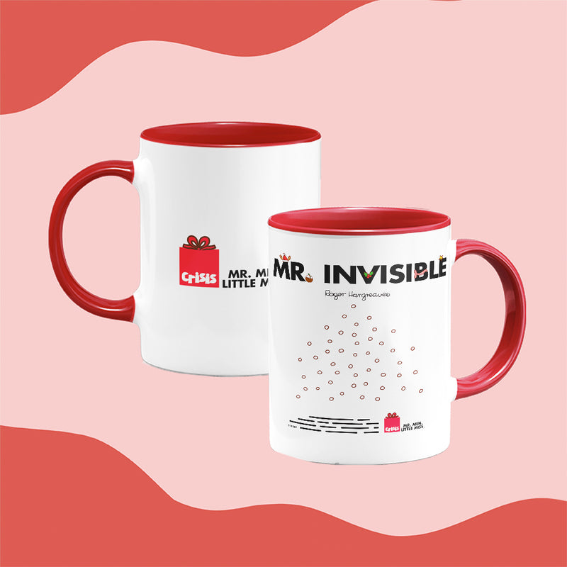 Mr. Invisible Christmas Large Porcelain Colour Handle Mug