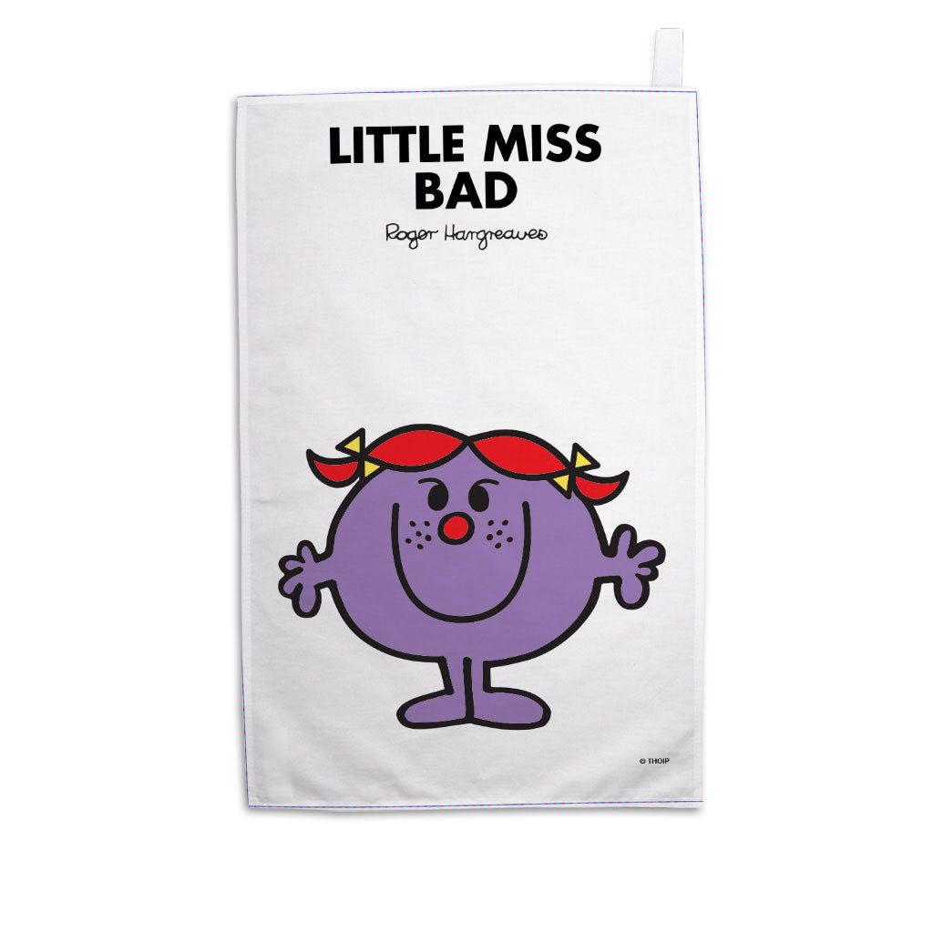 Personalised Little Miss Bad Tea Towel