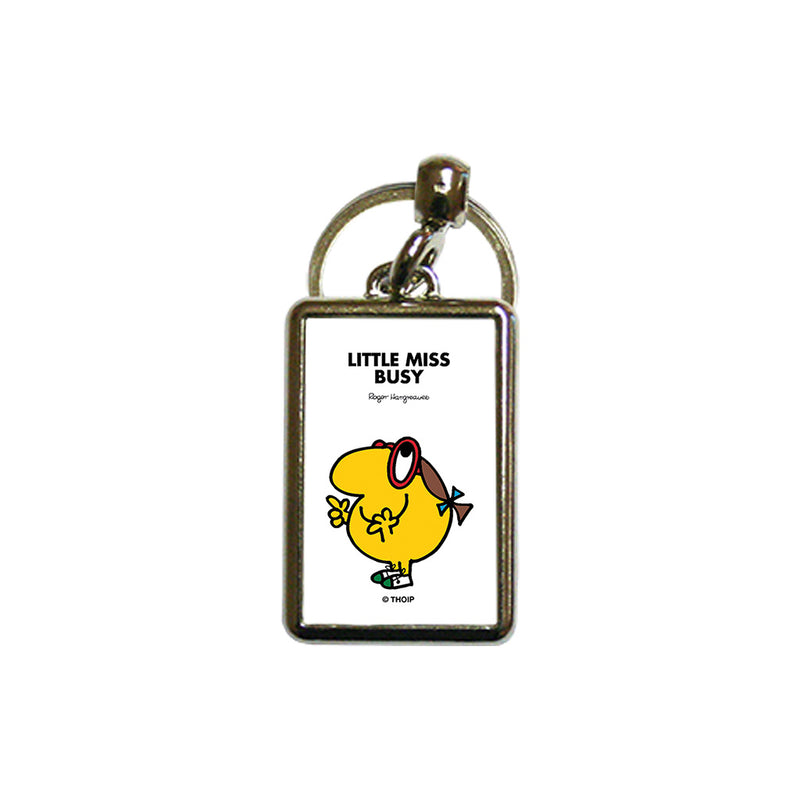 Little Miss Busy Metal Keyring