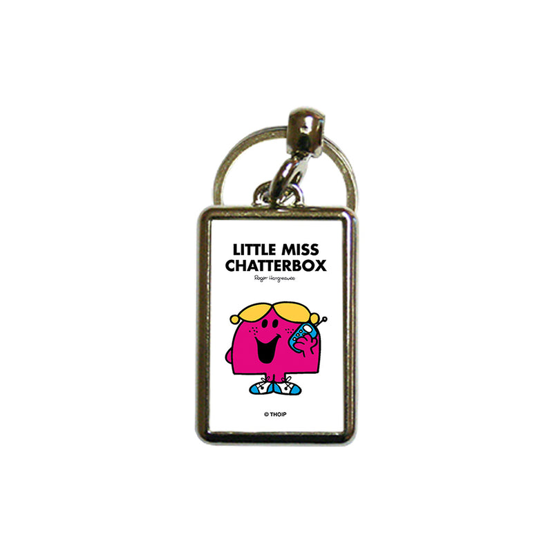 Little Miss Chatterbox Metal Keyring