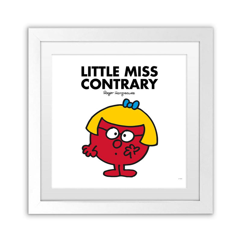 Little Miss Contrary White Art Print