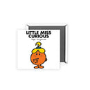 Little Miss Curious Square Magnet