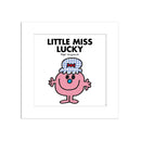 Little Miss Lucky White Art Print