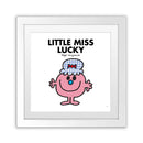 Little Miss Lucky White Art Print