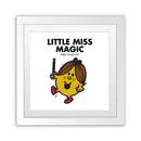 Little Miss Magic White Art Print
