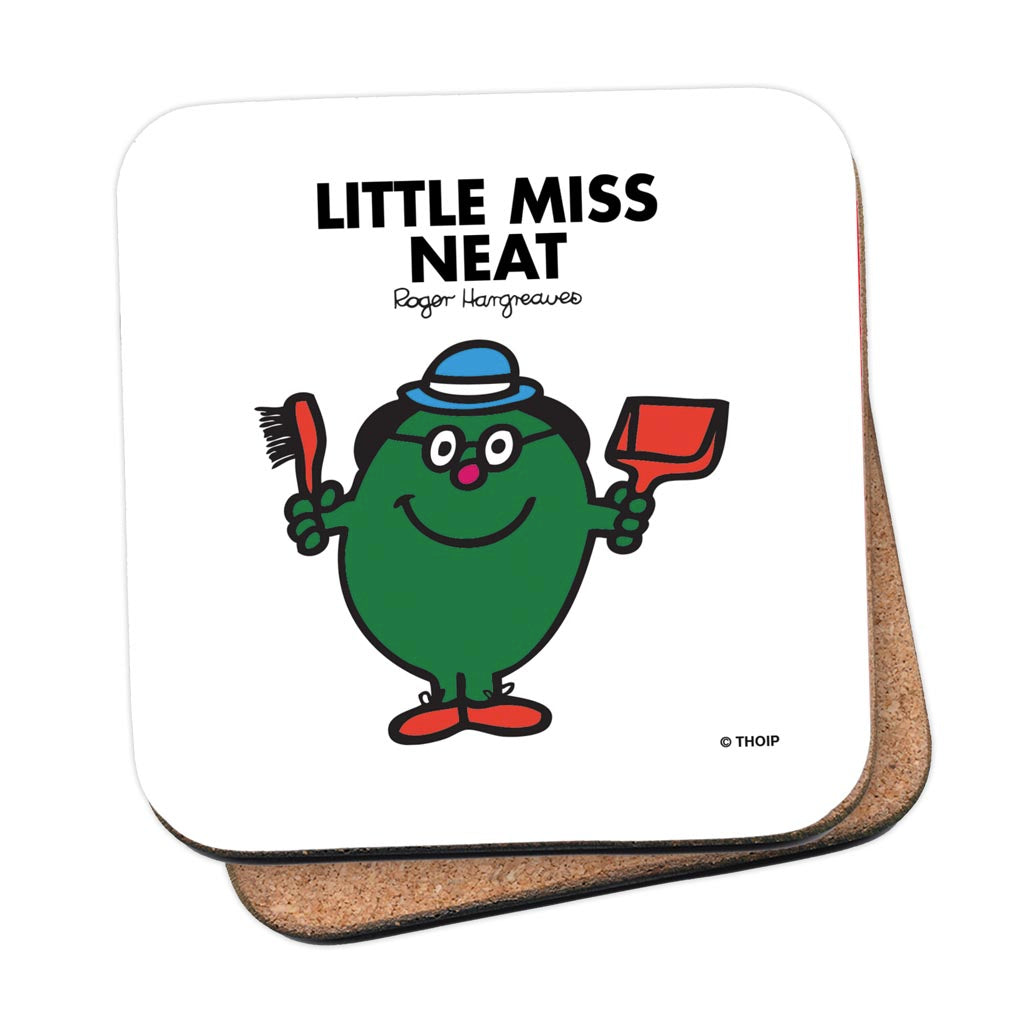 Personalised Little Miss Neat Cork Coaster