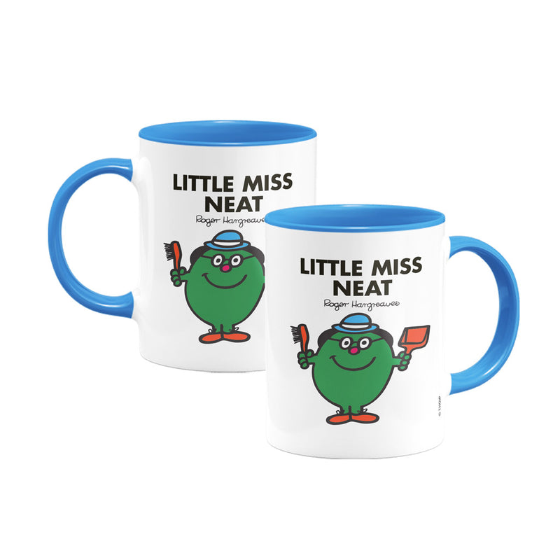 Little Miss Neat Large Porcelain Colour Handle Mug