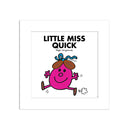 Little Miss Quick White Art Print