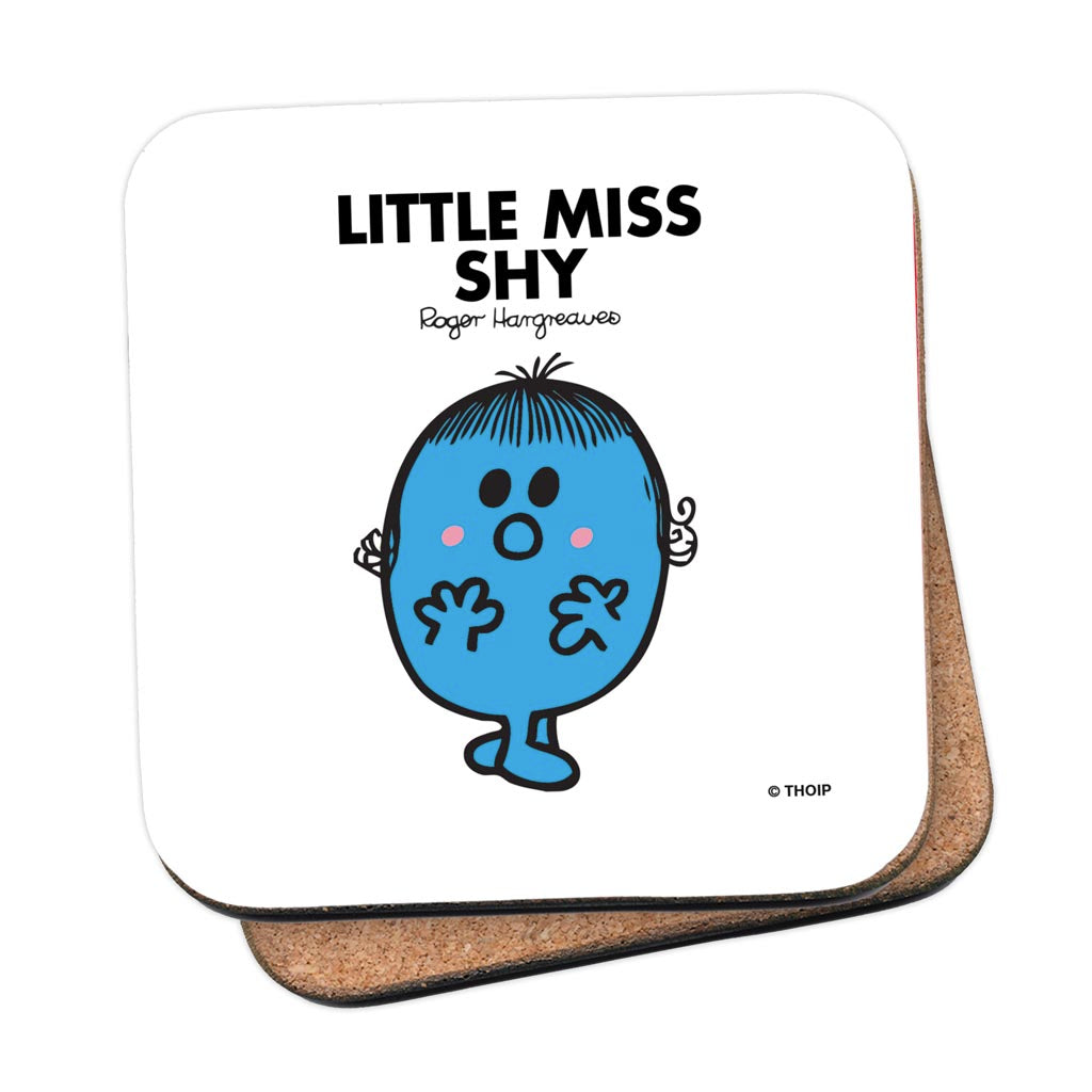 Personalised Little Miss Shy Cork Coaster mr-good