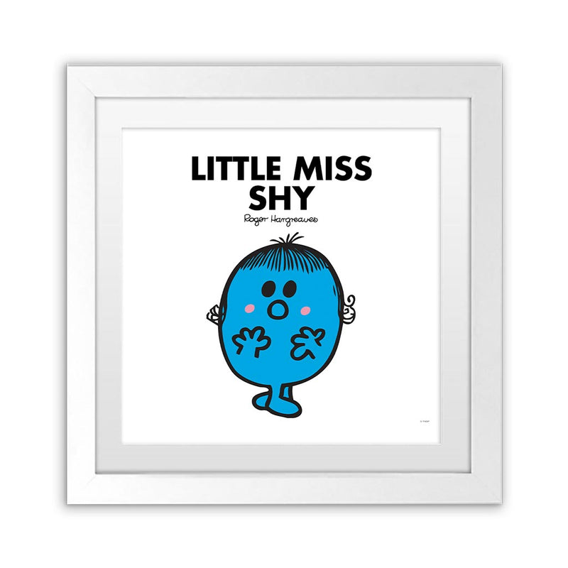 Little Miss Shy White Art Print