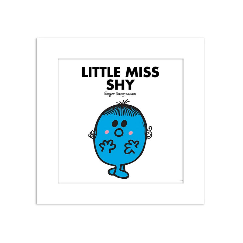 Little Miss Shy White Art Print