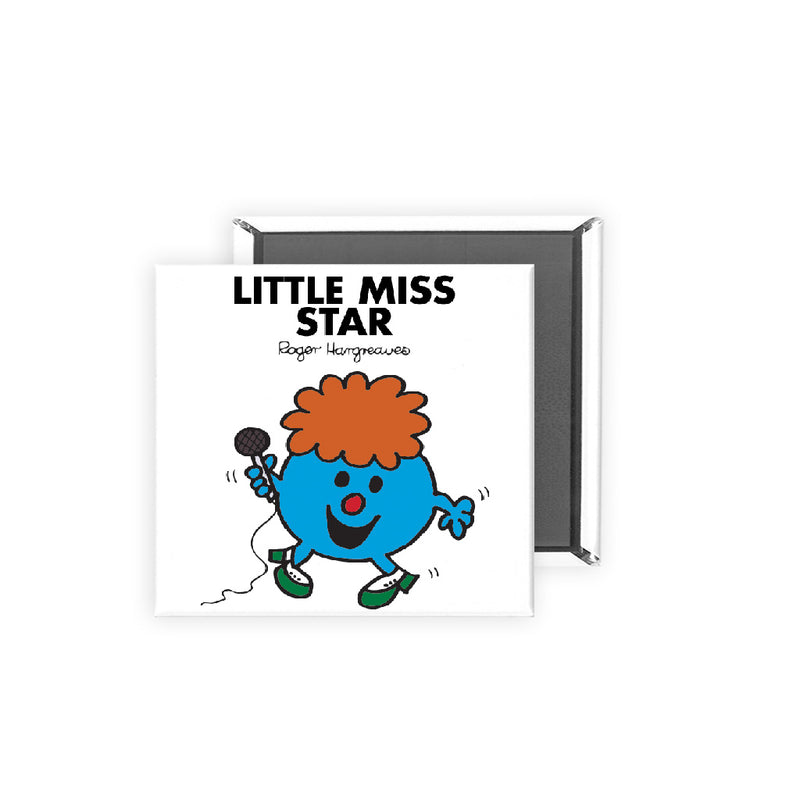 Little Miss Star Square Magnet
