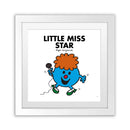 Little Miss Star White Art Print