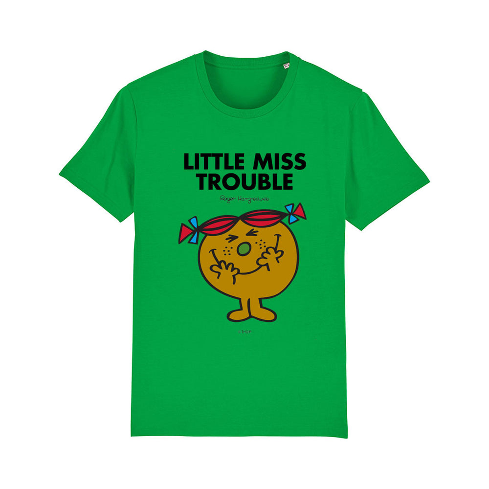 Little Miss Trouble T-Shirt - Retro Cotton Top for Fans