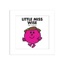 Little Miss Wise White Art Print