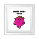 Little Miss Wise White Art Print