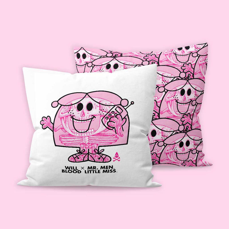 Little Miss Chatterbox Cushion by Will Blood