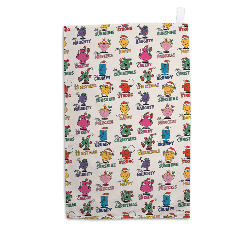 Mr. Men Little Miss タオルセット Mr. Men Little Miss Christmas Pattern Tea Towel - Friends & Fans