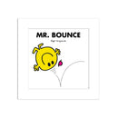 Mr. Bounce White Art Print