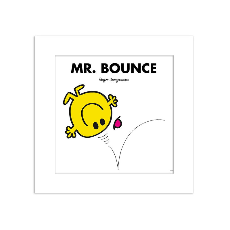 Mr. Bounce White Art Print