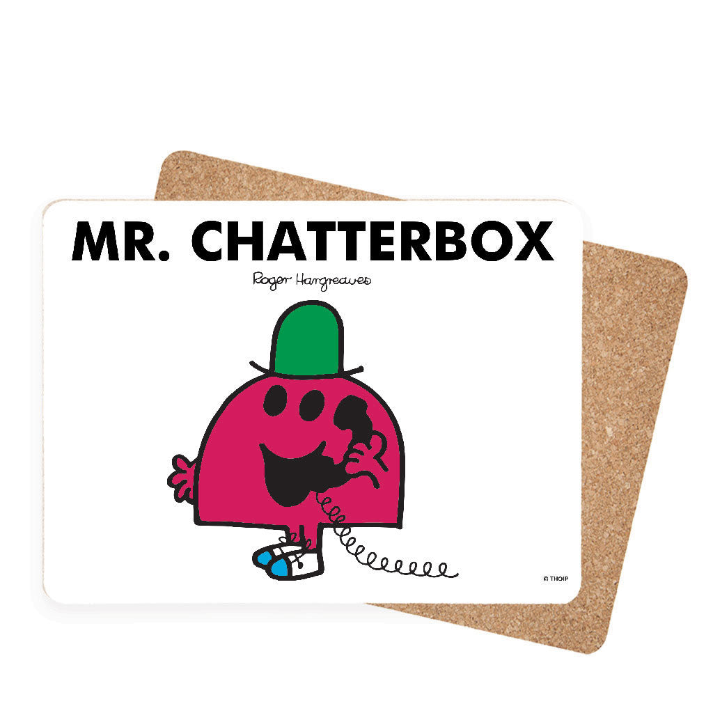 Personalised Mr Chatterbox Cork Placemat