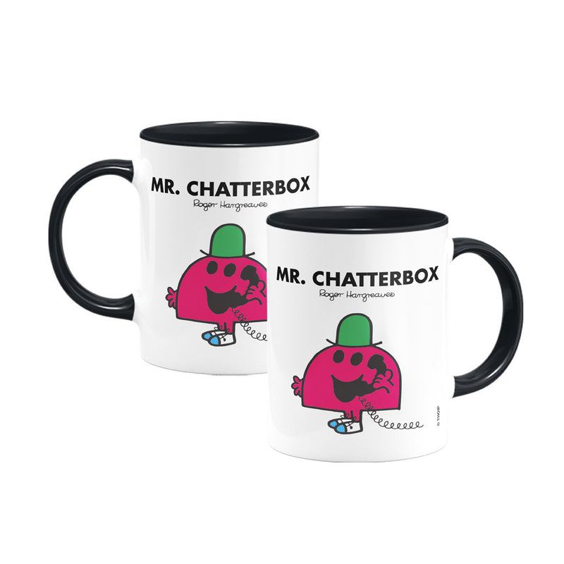 Mr. Chatterbox Large Porcelain Colour Handle Mug