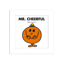 Mr. Cheerful White Art Print