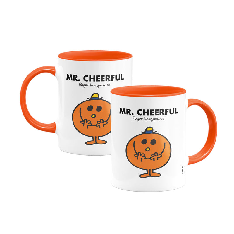 Mr. Cheerful Large Porcelain Colour Handle Mug