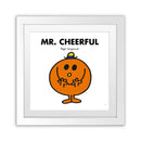 Mr. Cheerful White Art Print