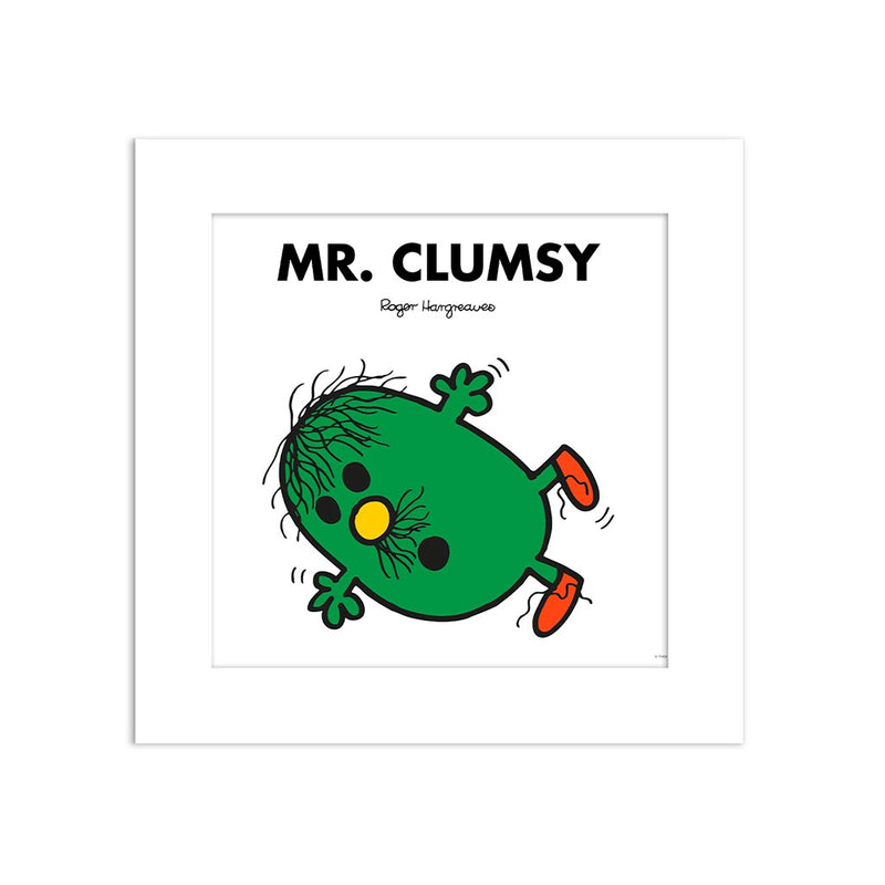 Mr. Clumsy White Art Print