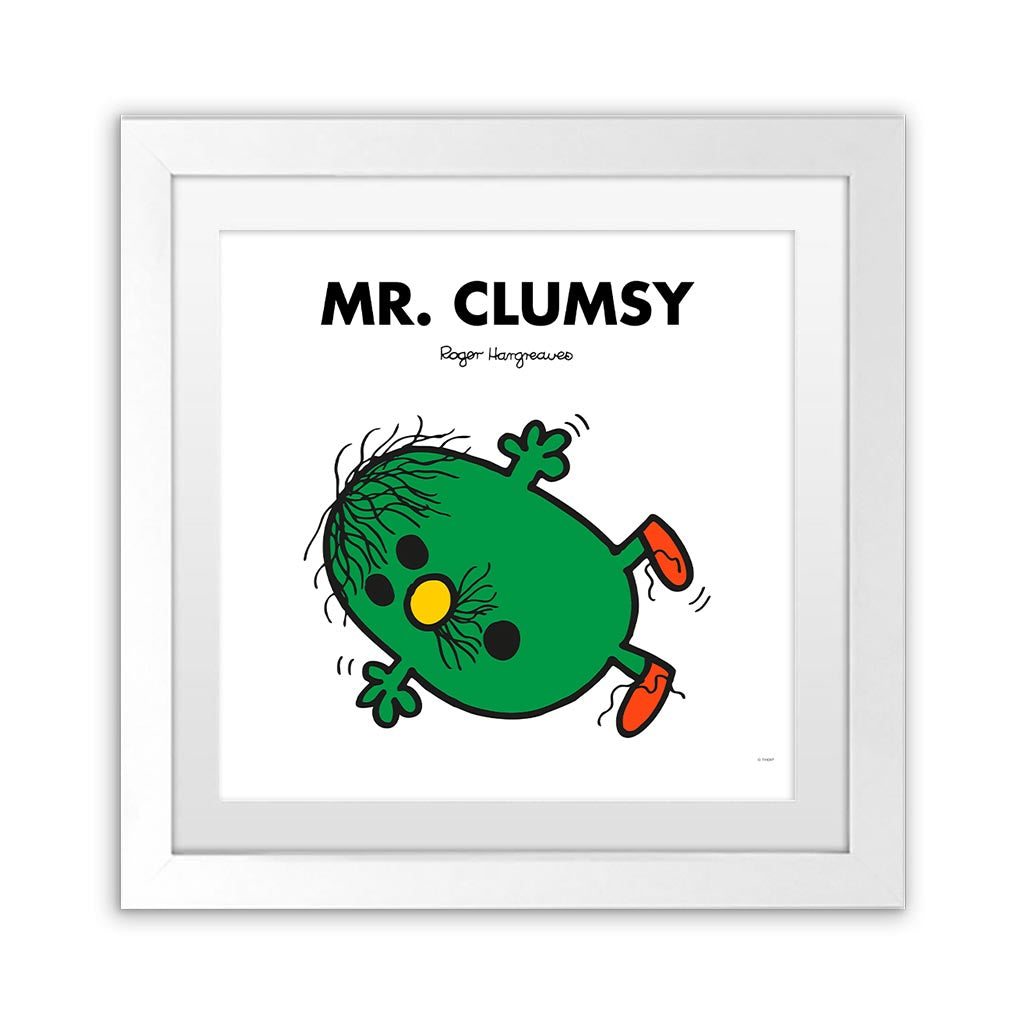 Mr. Clumsy White Art Print - Cute Gift for Girls