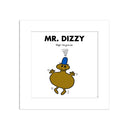 Mr. Dizzy White Art Print
