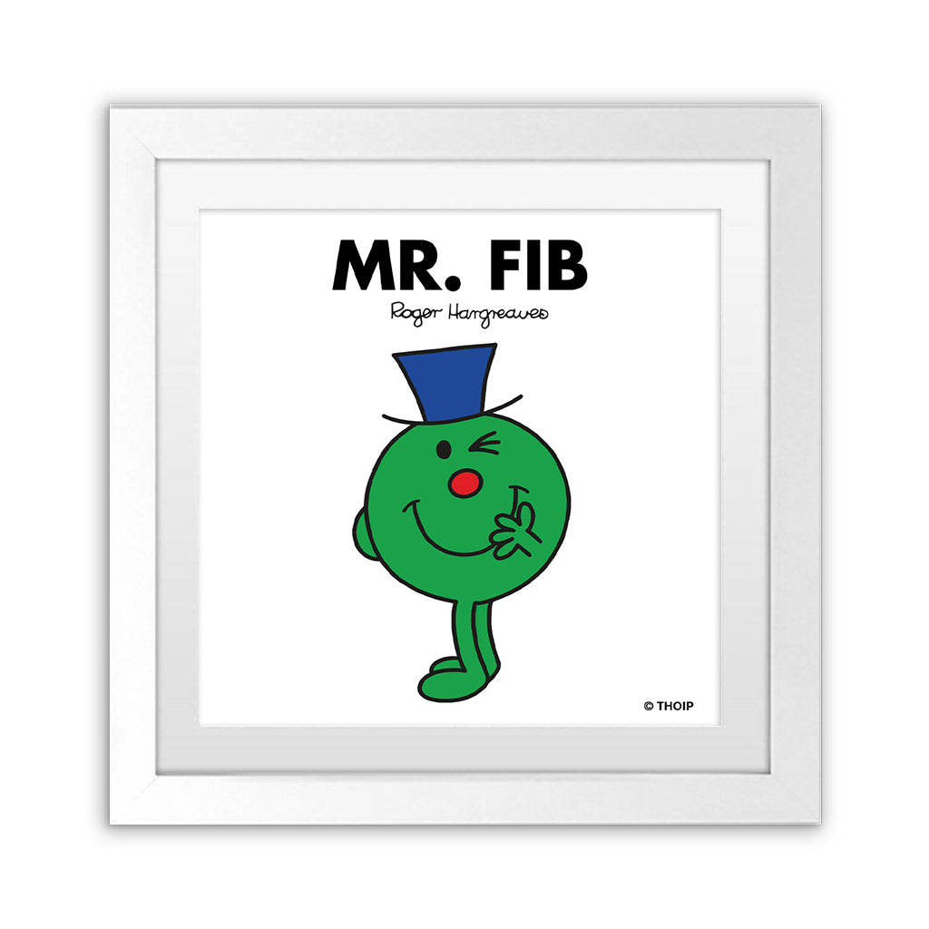 Personalised Mr. Fib White Framed Print