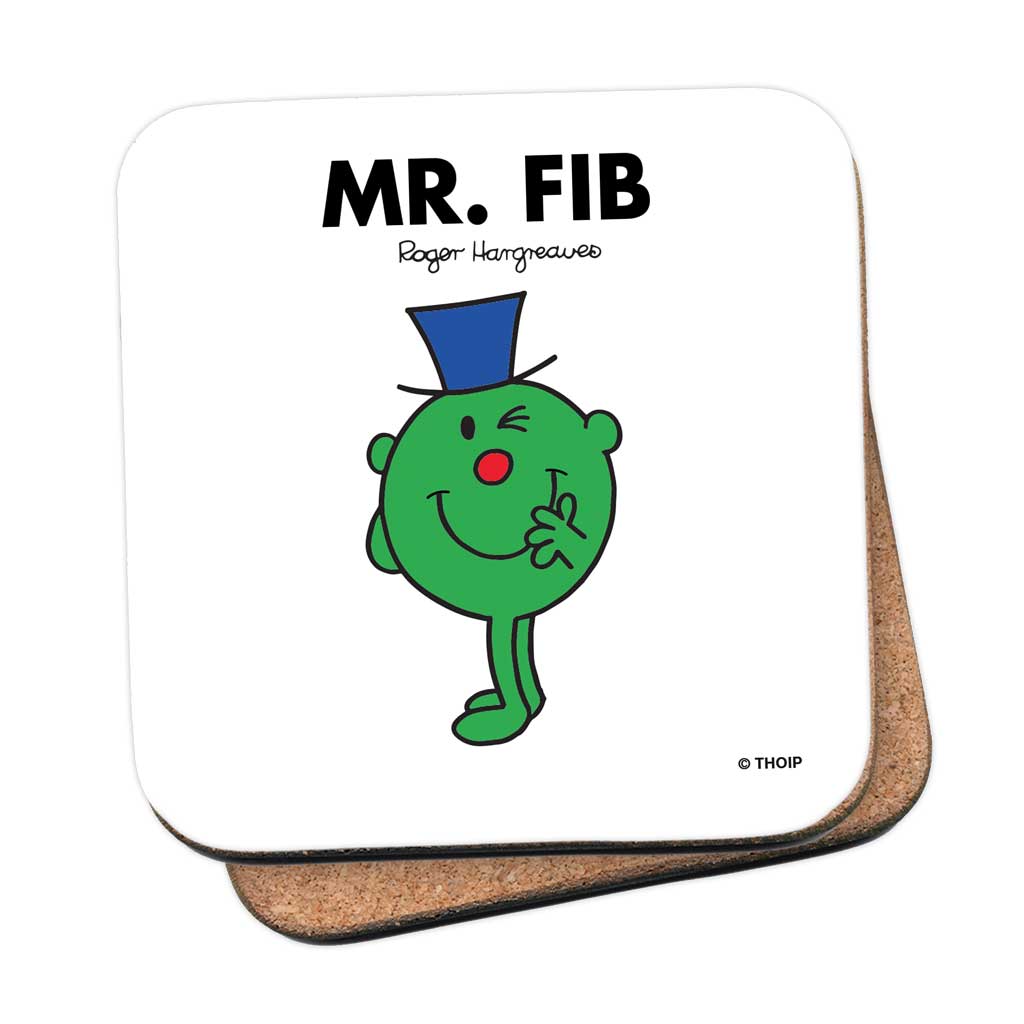 Personalised Mr. Fib Cork Coaster