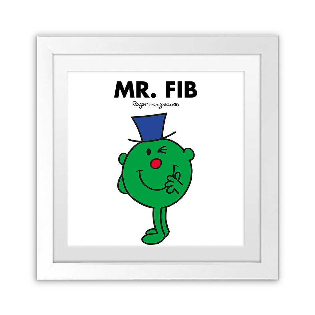 Personalised Mr. Fib White Framed Print