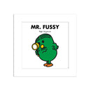 Mr. Fussy White Art Print