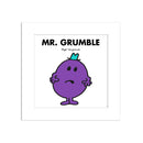Mr. Grumble White Art Print