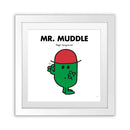 Mr. Muddle White Art Print