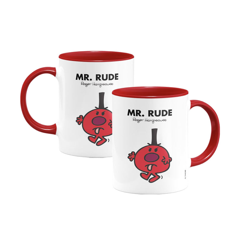 Mr. Rude Large Porcelain Colour Handle Mug
