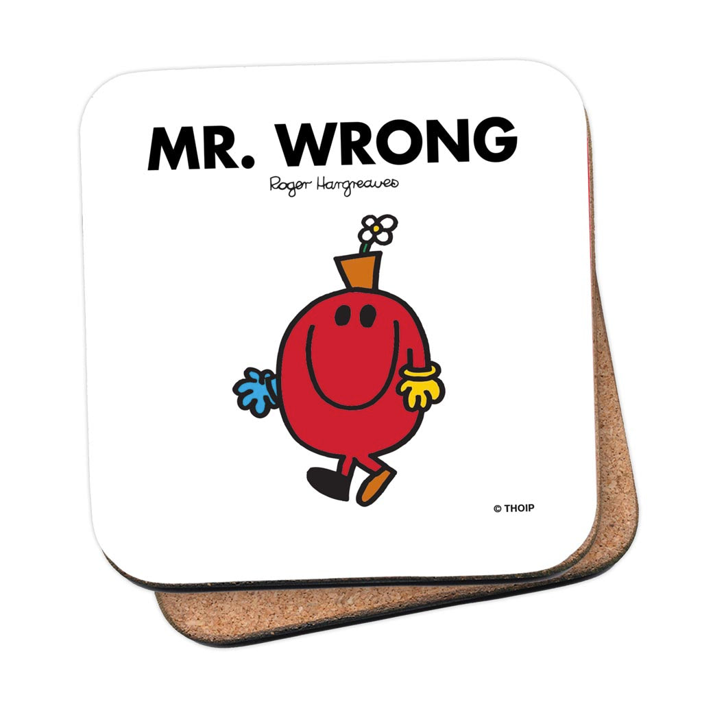 Personalised Mr Wrong Cork Coaster