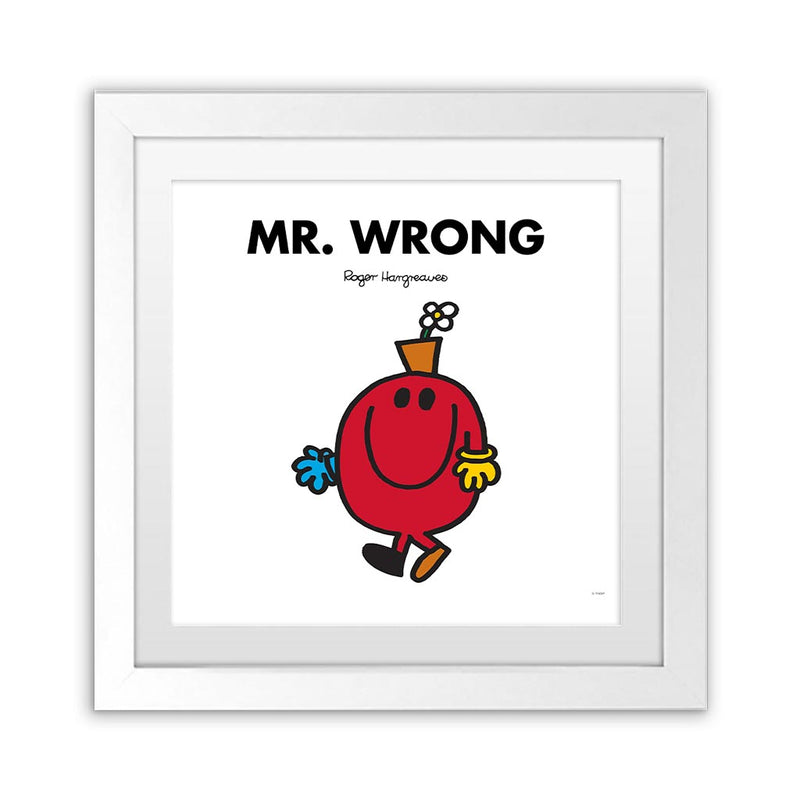 Mr. Wrong White Art Print