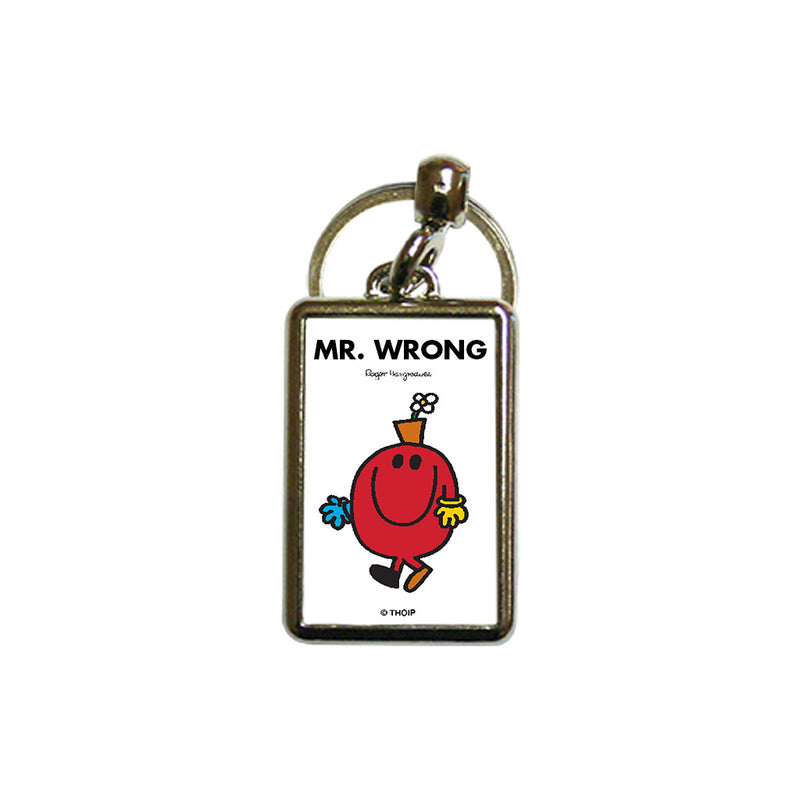Mr. Wrong Metal Keyring