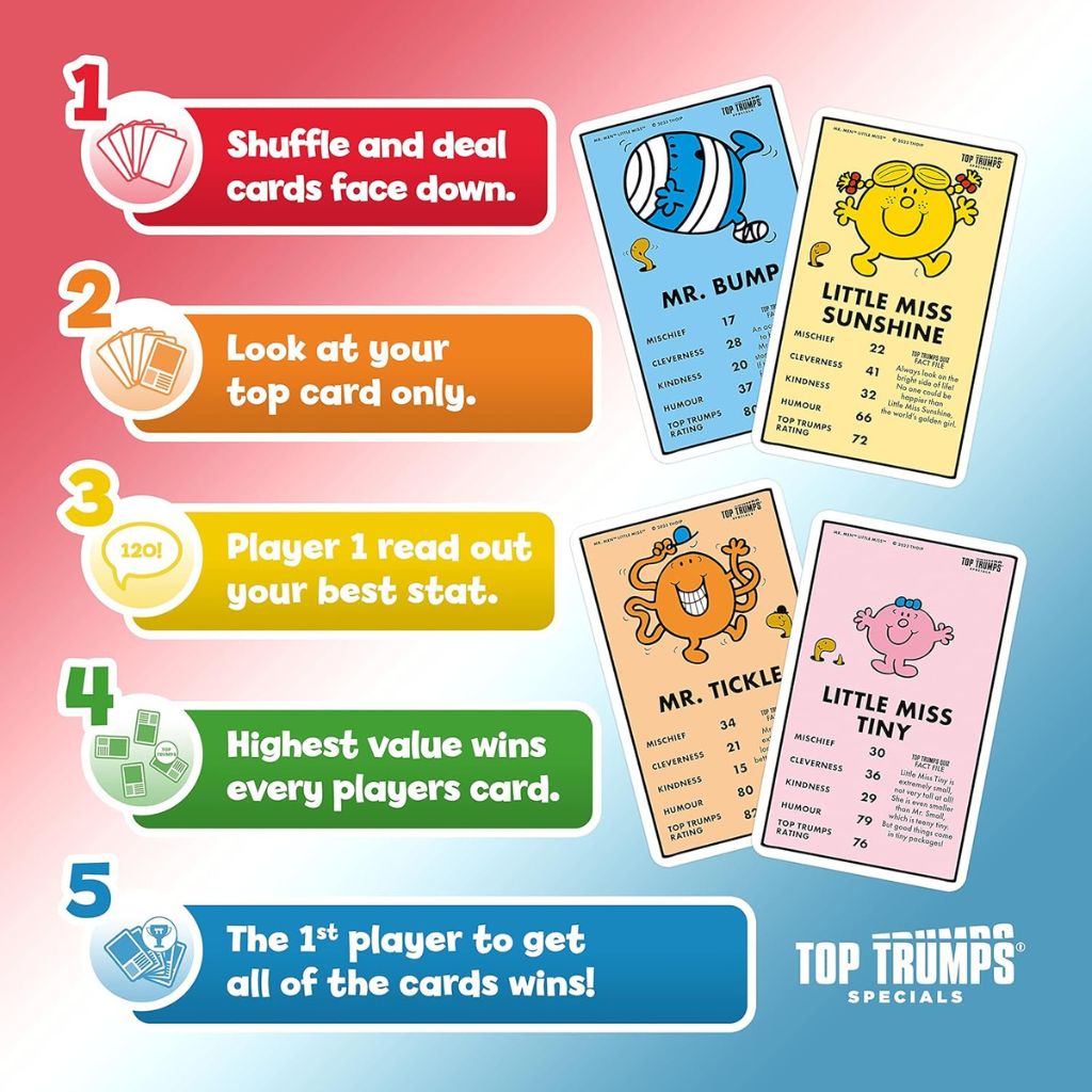 Mr Men And Little Miss Top Trumps Card Game Friends Collecto Mr Men And Little Miss Top Trumps Card Game Friends Collecto