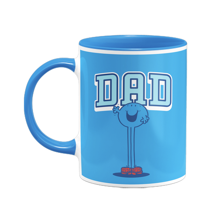 Tall Dad Large Porcelain Colour Handle Mug